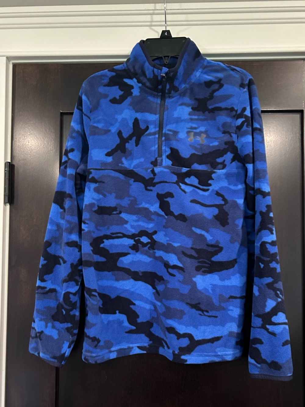 Under Armour Size Youth Large Boy's 1/4 Zip Fleece Pullover Sweatshirt